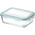 Produktbild: Frischhaltedose aus Glas Hermetique 1000ml - 20x15x7cm - Food To Go - Transparent/Hellblau