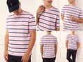 Produktbild: POLO RALPH LAUREN Striped Rosa Tee T-Shirt Shirt Classic Fit Pure Cotton New S