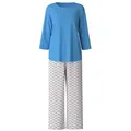 Produktbild: CALIDA Pyjama Grounded Nights Damen (2 tlg) blau XS (36/38)
