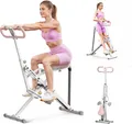 Produktbild: Multifunktionaler Ganzkörpertrainer – Bauch- & Rückentrainer mit 3 Widerstandsbändern, klappbar, LCD-Display, verstellbarer Sitz & Lenker, bis 158 kg