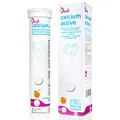 Produktbild: calcium active Denk: Nahrungsergänzungsmittel mit Calcium für Knochen, Zähne und Muskeln, für jede Lebensphase, mit 500 mg Calcium, 20 Brausetabletten