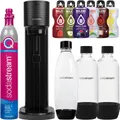 Produktbild: Sodastream Wassersprudler Gaia Schwarz 3 Flaschen 6 Bolero Kartuschen