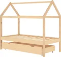 Produktbild: vidaXL Kinderbett mit Schublade Massivholz Kiefer 80x160 cm