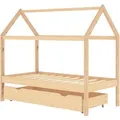 Produktbild: vidaXL Kinderbett mit Schublade Massivholz Kiefer 80x160 cm 322137