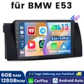 Produktbild: 6+128GB Für BMW 5er E39 X5 E53 M5 Android 13 Autoradio GPS NAVI WIFI USB BT RDS