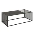 Produktbild: Couchtisch STRINGTON - schwarz-transparent - Marmoroptik - 120 cm Sofatisch
