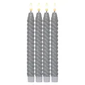 Produktbild: Star Trading LED Kerzen mit Timerfunktion | LED Stabkerzen grau | LED Kerzen fla