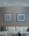 Produktbild: Trango 6-flammig 2000-068-5W LED Wohnzimmer Lampe *MIA* in Chrom-Optik inkl. 6x 5 Watt GU10 LED Leuchtmittel, Deckenlampe, Deckenstrahler, Deckenleuchte, Schlafzimmer Leuchte schwenkbar und drehbar