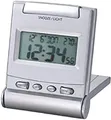 Produktbild: Technoline Reisewecker WQ 170 mit Innentemperaturanzeige sowie Datums-/ Wochentagsanzeige und Duo-Zeitmodus, Silber, 69 x 20 x 90 mm