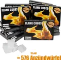 Produktbild: Grill Kamin Kohle Ofen Anzünder Anzündwürfel Kaminanzünder Kohleanzünder Würfel BBQ Grillanzünder Ofenanzünder Kohlenanzünder Anzündwolle Auswahl Flameup, Anzahl Packungen:12 Kartons = 576 Würfel (0.05/Würfel)