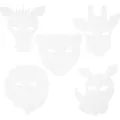 Produktbild: Creativ Company Partyaccessoire Masken Dschungel 16 Stück, Weiss (16 Stk.) (95213)