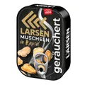 Produktbild: 🔥 10 x 110g LARSEN Muscheln Rapsöl geräuchert Fisch Konserve Wildfang мидии