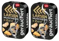 Produktbild: 2x LARSEN Muscheln geräuchert in Öl 2 Dosen je 110g / Muscheleinwaage 75g