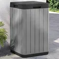 Produktbild: vidaXL Outdoor-Mülltonne Grau 38x38x65 cm PP