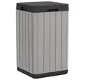 Produktbild: vidaXL Mülleimer Outdoor-Mülltonne Grau 38x38x65 cm PP