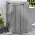 Produktbild: Outdoor-Mülltonne Grau 38x38x65 cm PP
