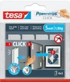 Produktbild: tesa® Powerstrips CLICK SMALL, 1,8 kg, 4 x 2 Streifen, selbstklebend, ideal für kleine Deko-Objekte 664396