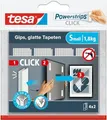 Produktbild: tesa Powerstrips CLICK Klett-Klebepads, Small 1,8kg (4 x 2 Stück) Klett-Klebepads, ohne Bohren