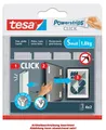 Produktbild: 4 tesa Powerstrips CLICK Klettstreifen SMALL, weiß