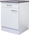 Produktbild: Flex Well Unterschrank mit Schublade und Drehtür Varo BxTxH 60 x 60 x 86 cm weiß matt zerlegt Anschlag reversibel 000109
