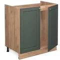 Produktbild: Vicco Spülenunterschrank, Grün, Honigeiche, Holzwerkstoff, 1 Fächer, Rechteckig, 80x82x60 cm, Küchen, Küchenmöbel, Küchenschränke, Küchenunterschränke
