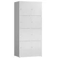 Produktbild: ClassiX Schließfachschrank lichtgrau X-523420, 8 Schließfächer 80,0 x 50,0 x 180,0 cm