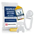 Produktbild: NEUFELD® 120 Gardinenröllchen für Innenlauf Schienen inkl. 6 Feststeller I Wa...