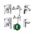 Produktbild: Hansgrohe LOGIS Waschtisch Brause Wannenarmatur Aufputz Unterputz I-Box BAD