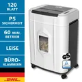 Produktbild: Aktenvernichter Papierschredder Partikelschnitt P5 120 Blatt automatisch, leise!
