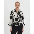 Produktbild: someday Langarmbluse ZIRVELI Regular aus feinem Cotton Voile schwarz 36