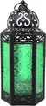 Produktbild: Vela Lanterns marokkanische Lampe-Laterne, grün Glas, Kerzenhalter (L: 17,8cm)