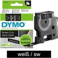 Produktbild: Dymo 45021 D1 12mm Schriftband s0720610 7m schwarz
