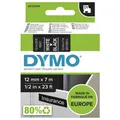 Produktbild: DYMO® Original D1-Schriftband für LabelManager™ 12mm x 7m - Polyester, wieder ablösbar - weiss auf schwarz S0720610