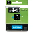 Produktbild: Original Dymo S0720610  45021 Etiketten weiß auf schwarz 12mm x 7m