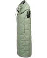 Produktbild: Navahoo Damen Winterjacke warme Steppweste extralang mit Kapuze Brezelchen Smokey Mint Gr. S
