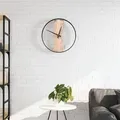 Produktbild: vidaXL Wanduhr Braun Ø35 cm Eisen und Eichenholz