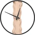 Produktbild: Wanduhr Braun Ø35 Cm Aus Eisen Und Eichenholz