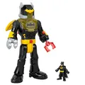 Produktbild: Imaginext DC Super Friends einsetzbarer Batman mit Exo-Anzug als ca. 30 cm großer Roboter mit Lichtern und Geräuschen, ab 3 Jahre, Schwarz, HYG31