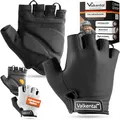 Produktbild: Valkental® - Gepolsterte Fahrradhandschuhe | Weich & Atmungsaktiv | Fahrrad Handschuhe Herren & Damen | Fingerlose Radhandschuhe - MTB/Rennrad/Trekking | Handschuhe Fahrrad Kurz & Leicht