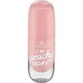 Produktbild: essence gel nail colour 43 I'M peachy TODAY!, langanhaltender Nagellack, schnelltrocknend, farbintensiv, glänzend, heller Pfirsichton, 8 ml