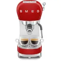 Produktbild: SMEG ECF02RDEU Espresso-Kaffeemaschine 50's Style, Rot, Siebträger