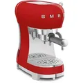 Produktbild: Smeg Espressomaschine 50 ́s Style, Rot, Metall, Kunststoff, 1100 ml, 14.9x33x32.9 cm, Küchengeräte, Kaffeemaschinen & Zubehör