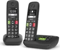 Produktbild: Gigaset E290A Duo - Schnurlostelefon - Anrufbeantworter mit Rufnummernanzeige - ECO DECT\GAP - Schwarz + zusätzliches Handset (L36852-H2921-B101)