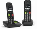 Produktbild: Gigaset E290A Duo schwarz Großtastentelefon,Anrufbeantworter,Verstärker