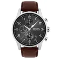 Produktbild: Hugo Boss 1513494 Navigator Classic Chronograph Herrenuhr Edelstahl Leder 44 mm
