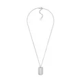 Produktbild: Fossil Herrenhalskette aus Edelstahl mit Karabinerverschluss Dog tag, Glänzendes Silber