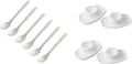Produktbild: Kesper Eierbecher Frühstücks-Set, Eierlöffel Weiß mit Eierbecher Weiß, (12-tlg), Schlichtes, modernes Design