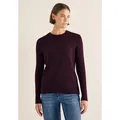 Produktbild: Strickpullover CECIL, Damen, Gr. M (40), eggplant rot, Web, 37% Baumwolle, 34% Polyacryl, 26% Polyester, 3% Elasthan, unifarben, normal normal, Rundhals, Bündchen, Pullover Strickpullover, mit Rundhalsausschnitt