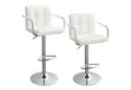 Produktbild: SONGMICS Barhocker Barstühle (Set, 2 St., 2er), Kunstlederbezug, Höhe 95-115cm, um 360° drehbar, bis 120kg belastbar
