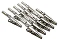 Produktbild: 10 Stück ( 5+5 ) 51 mm Krokodilklemmen Metall für Bananenstecker